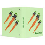 Manly fancy carrot small recipe 3 ring binders