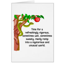 Manly Romp Greeting Card