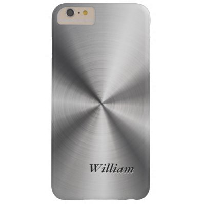 Manly Stainless Steel Pattern Look Mongorammed Barely There iPhone 6 Plus Case