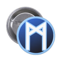 Mannaz Man Rune buttons