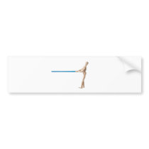 Mannequin pulling a measuring tape bumper stickers