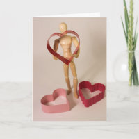Mannequin with heart card