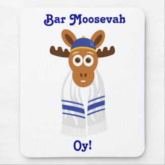 Manny The Moose Head_Bar Moosevah Oy! Mouse Pads