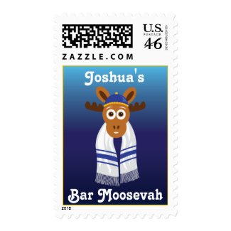 Manny The Moose Head_Bar Moosevah_personalized Stamp