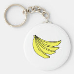Manojo de plátanos amarillos llaveros personalizados