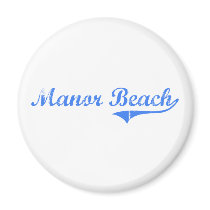 Manor Beach California Classic Design Fridge Magnets