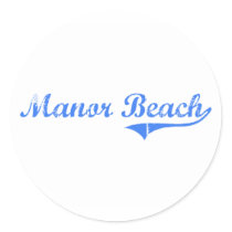 Manor Beach California Classic Design Sticker