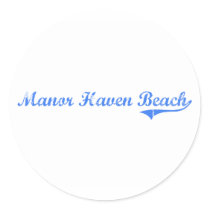 Manor Haven Beach New York Classic Design Sticker