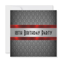 Man's 18th Birthday Invitation