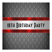 Man's 18th Birthday Invitation