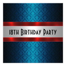 Man's 18th Birthday Invitation