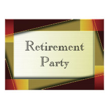 Mans Classic Retirement Party Custom Invitation