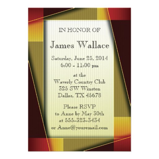 Mans Classic Retirement Party Custom Invitation