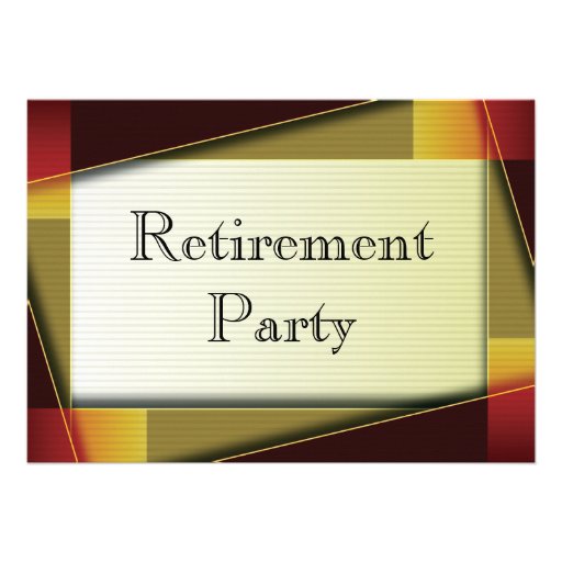Mans Classic Retirement Party Custom Invitation (front side)