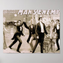 Man's Enemy, 'Coward' Vintage Theater Print