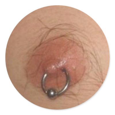 Man's Pierced Nipple Man's Pierced Nipple
