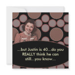 Mans Retro 40th Birthday Party invitations