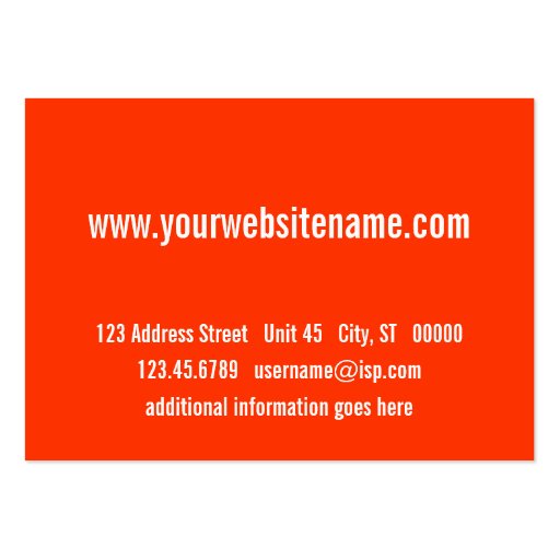 Mansard Placard Business Card Template, Tomato Red (back side)