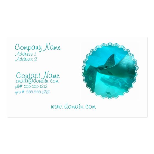 Manta Ray Business Card (front side)