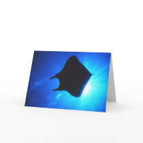 Manta Ray Silhouette Cards