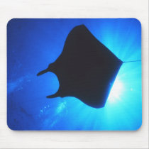 Manta Ray Silhouette Mousepads