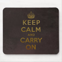 Mantenga tranquilo y continúe Mousepad Alfombrillas De Ratón