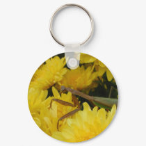 Mantis & Chrysanthemums - Keychain #2