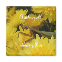 Mantis & Chrysanthemums - Magnet #2
