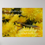 Mantis & Chrysanthemums - Poster #2