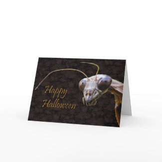 Mantis Halloween card card