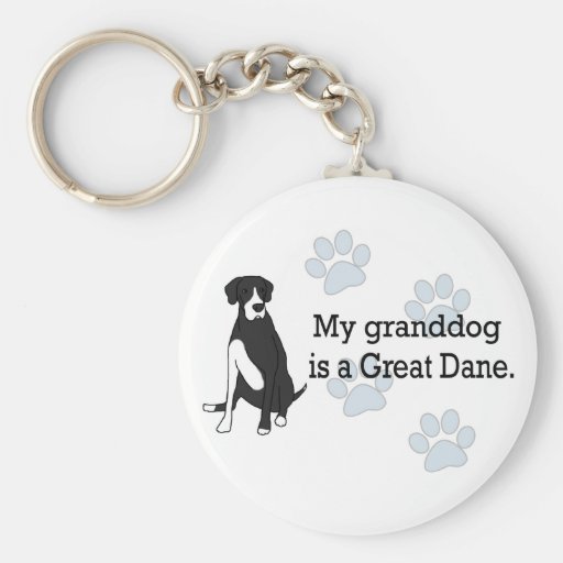 Mantle Great Dane Granddog Key Chains