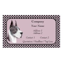 Mantle Great Dane Show Colors Business Cards business cards