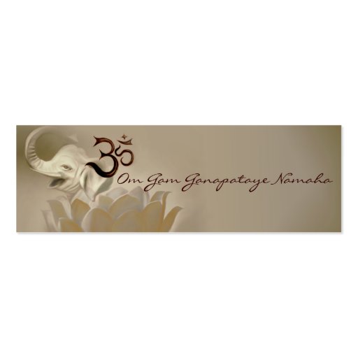 Mantra cards- Ganesh- Ganapataye Business Card Templates (front side)