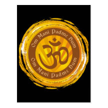 Mantra tibetano con el símbolo de Aum Postal