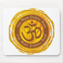 Mantra tibetano con el símbolo de Aum Tapete De Raton