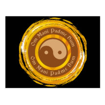 Mantra tibetano Yin Yang Postales