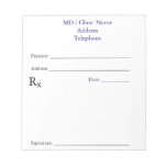 Manual Prescription Notepads (White)