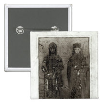 Manuel I Comnenus  and Empress Maria of Antioch Pins