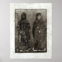 Manuel I Comnenus  and Empress Maria of Antioch Print