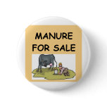 MANURE PINBACK BUTTON