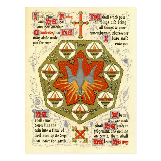 Manuscrito iluminado para Whitsuntide Postales