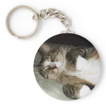 Manx Cat Keychain