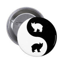 Manx Yin Yang Pinback Buttons
