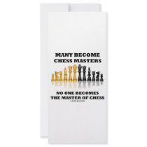Many Become Chess Masters No One Becomes Master Personalized Rack Card