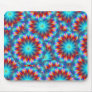 Many Blue Flowers Fractal Mousepad