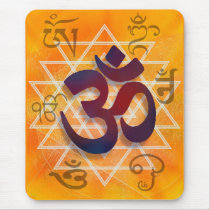 Many Faces of Om Mouse Pads