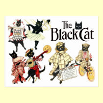 Many Faces of the Black Cat postcards
