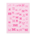 Many Fonts. Your Letter. Custom Monogram Postcard postcard