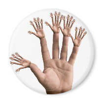 Many Hands magnets by Eggznbeenz Many Hands magnets