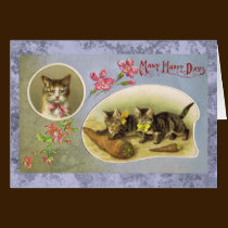 Many Happy Days Vintage Cat Card cards